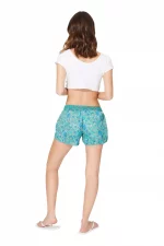 Short gris aux fleurs bleues et vertes - SIP0039I – Image 2