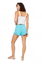 Short turquoise imprimé floral blanc - SIPV0002A – Image 2