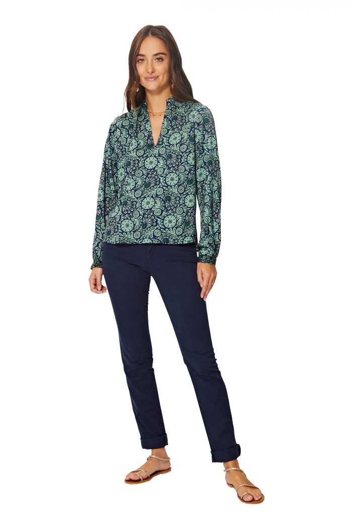 Blouse à motifs ethniques fleuris - TIP0051A – Image 1