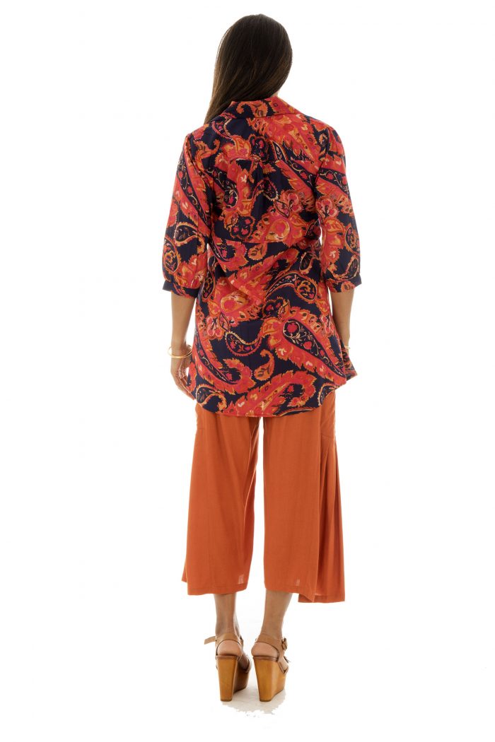 Blouse longue ethnique colorée - CH8001G – Image 2