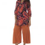 Blouse longue ethnique colorée - CH8001G