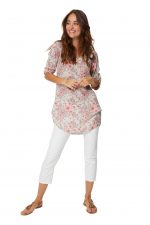 Blouse longue à fleurs de cerisiers - CHV0101D