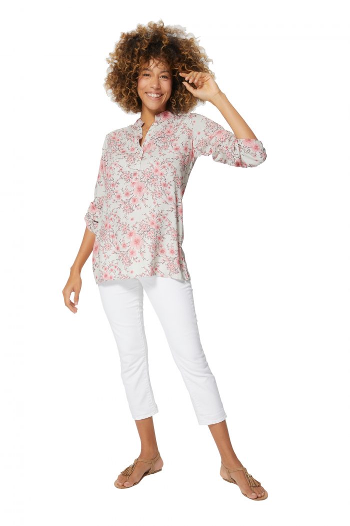Blouse à fleurs de cerisiers - CHV0100D – Image 1