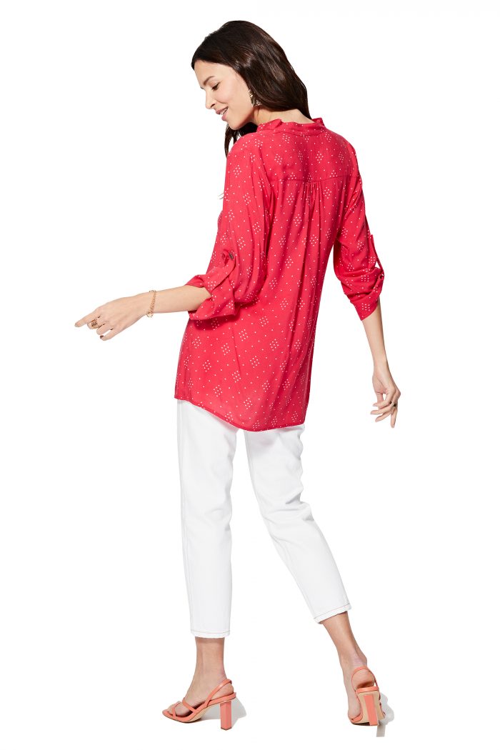 Blouse rouge framboise - CHIPV0001B – Image 2