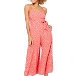 Combinaison évasée Corail à fleurs blanches - COLIPV0006A