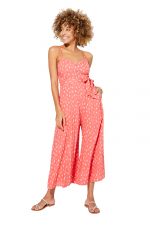 Combinaison évasée Corail à fleurs blanches - COLIPV0006A