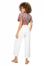 Crop Top ajusté Rouge et turquoise - TIP0042A – Image 2