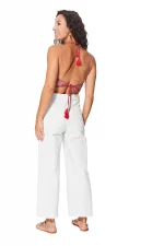 Crop Top dos nu à bretelles Rose bohème - TIP0040B – Image 2