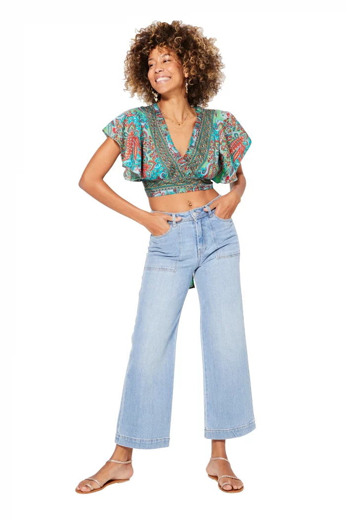 Crop Top dos nu Coloré bohème - TIP0043A – Image 1