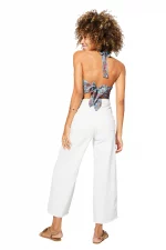 Crop Top dos nu sans manches Bleu bohème - TIP0041A – Image 2