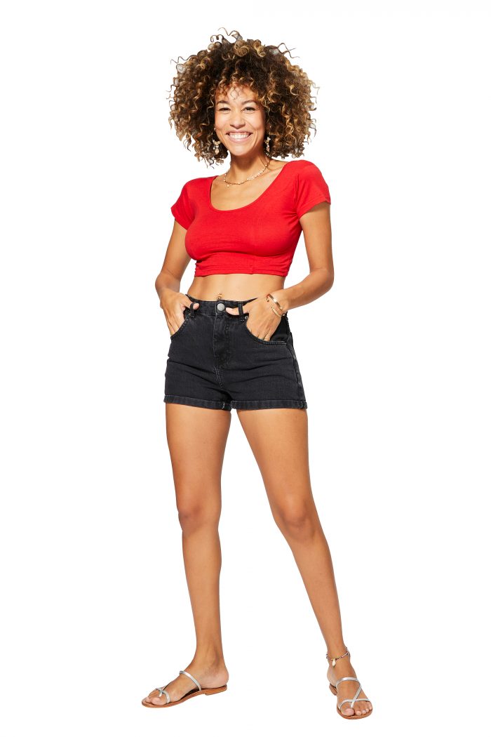 Crop top Rouge Vif - TIP1024D – Image 1
