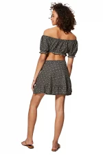 Ensemble jupe portefeuille et top noir - ENS0004B – Image 2