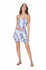 Ensemble jupe et top bustier Tie Dye bleu clair - ENSV3300C
