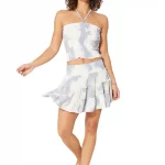 Ensemble jupe et top bustier Tie Dye gris - ENSV3300D