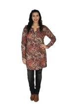 Tunique ethnique à motifs colorés - TUP6030G