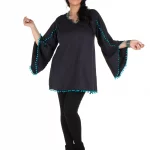 Tunique à pompons bleus - TUP6019D