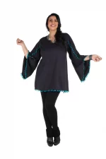 Tunique à pompons bleus - TUP6019D