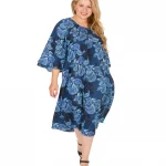 Robe mi-longue bleu - MCROP0105B