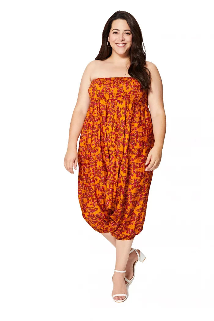 Vêtement 3 en 1 fleuri orange et rouge - PAP0058D – Image 3