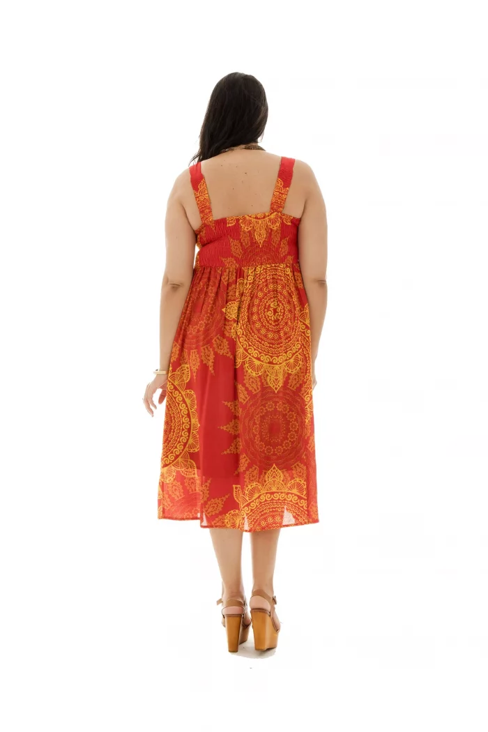 Robe mi-longue orange - ROP0141A – Image 2