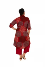 Robe-chemise ethnique marron - ROP0157B – Image 2