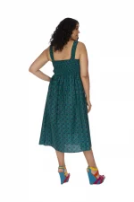 Robe bleue motif ethnique - ROP0160B – Image 2