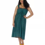 Robe bleue motif ethnique - ROP0160B