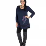 Tunique bleue aux manches longue - ROP0213