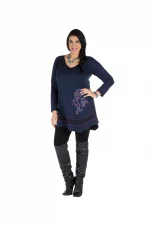 Tunique bleue aux manches longue - ROP0213