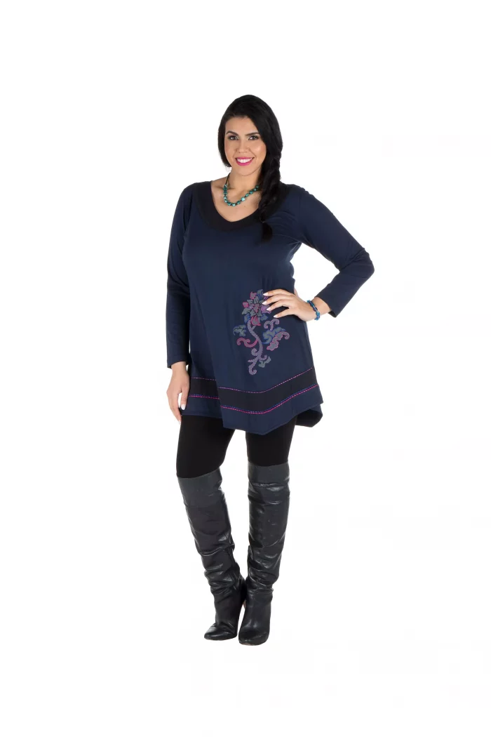 Tunique bleue aux manches longue - ROP0213 – Image 1