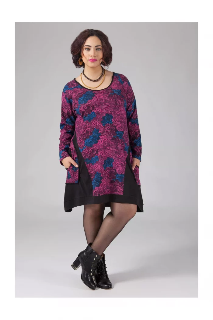 Robe en coton asymétrique - ROP0509 – Image 1