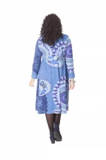 Robe en coton bleu - ROP6007C – Image 2