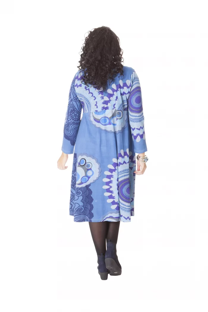 Robe en coton bleu - ROP6007C – Image 2