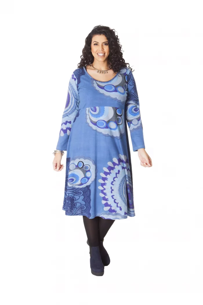 Robe en coton bleu - ROP6007C – Image 1