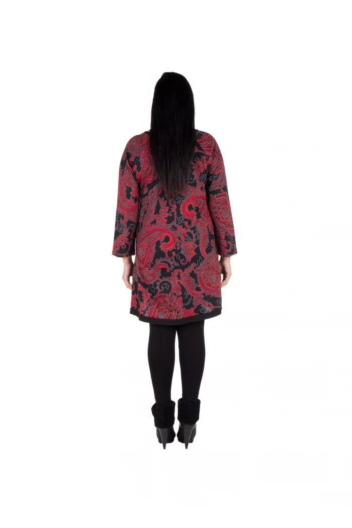 Robe imprimé rouge et noir - ROP6020A – Image 2
