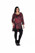 Robe imprimé rouge et noir - ROP6020A