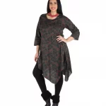 Robe asymétrique points rouge - ROP6025B