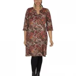 Robe motif multicolore - ROP6033G