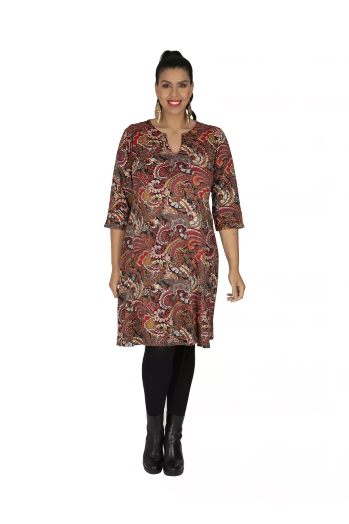 Robe motif multicolore - ROP6033G – Image 1