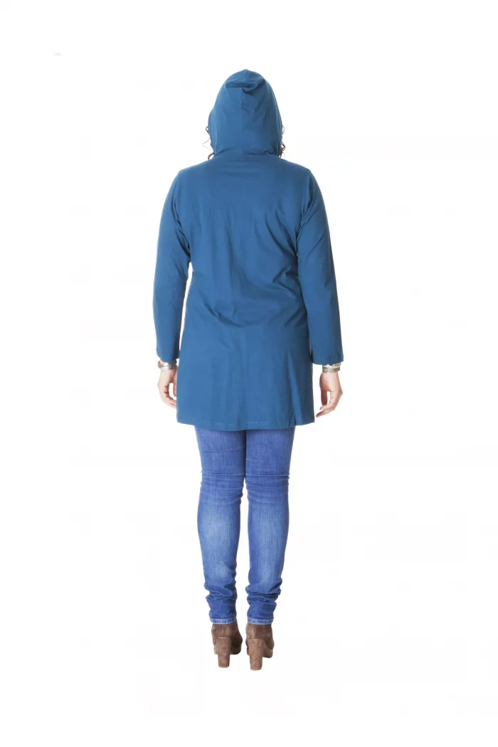 Gilet long à capuche bleu - SWP0205 – Image 2