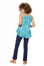 Top à volants sans manches Bleu - TIP0037B – Image 2