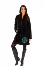 Manteau polaire zippé cercle ethnique - VE4575K