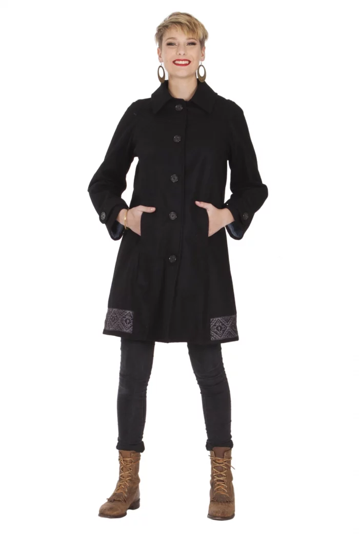 Manteau laine à boutons - VE6000 – Image 1